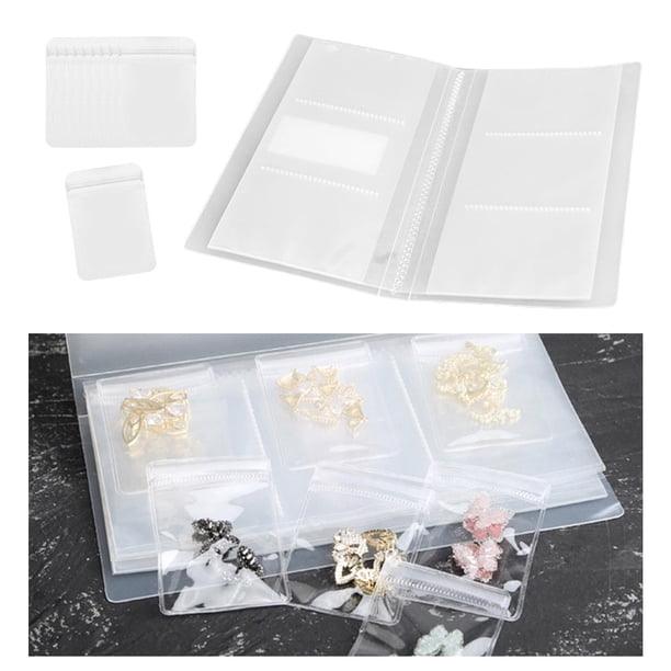 Práctico organizador de libros de almacenamiento de joyas, rejillas múltiples de plástico grueso para , álbum de fotografía, colección de tarjetas, - 84 rejillas 84 rejillas 10 bolsas 35g Salvador Libro de almacenamiento de joyas
