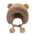 thumbnail image 2 of BLESIYA Winter Plush Hat Earflaps Trend Cute Lei Feng Hat for Skating Ski Motorcycle Khaki, 2 of 7