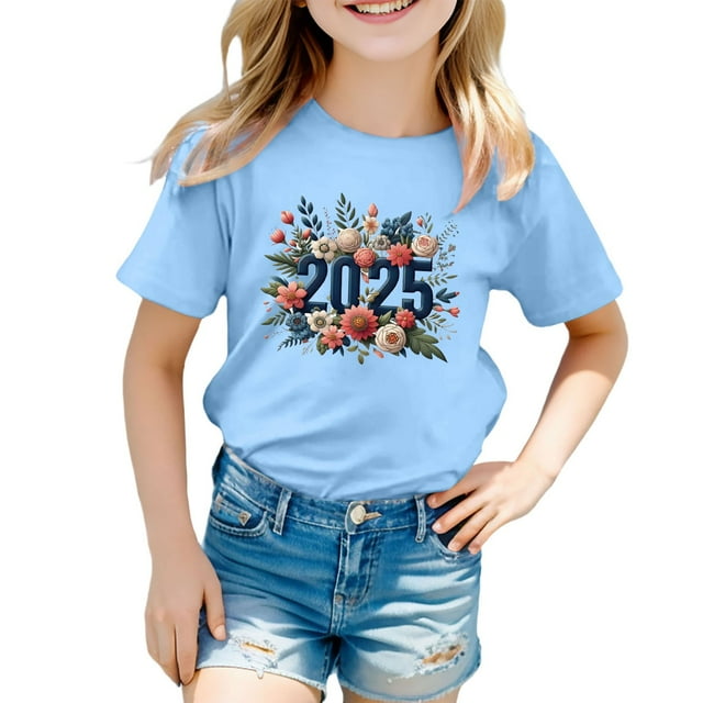 WEAIXIMIUNG Chandail à Capuchon pour Filles Imprimé Graphique Lettre Pull Manches Courtes Décontracté Doux T-Shirt 12-13 Ans