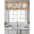 thumbnail image 4 of Hello Pumpkin Valances for Windows Pink Rose Fall Thanksgiving Retro Linen Rod Pocket Curtains Valance Short Window Treatment Drapes for Living Room, Bedroom Bathroom 42"&nbsp;W x 18" L, 4 of 5