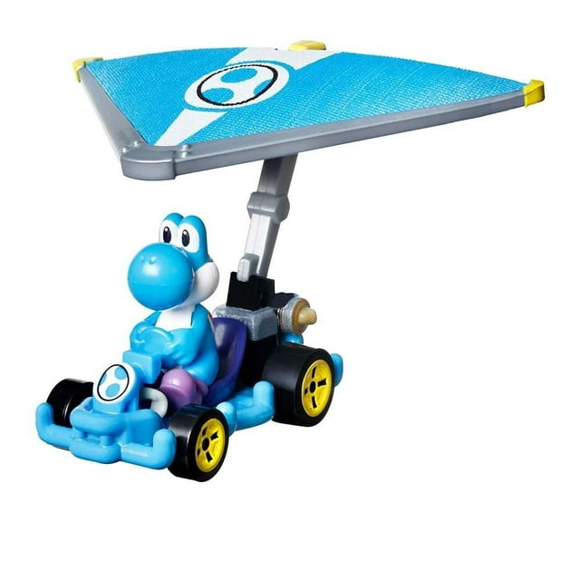 Vehículo de Juguete Hot Wheels Mario Kart Light Blue Yoshi Pipe Frame With Super Glider