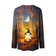thumbnail image 5 of ZHYou Halloween Printed Tops for Women Casual Long Sleeves Crewneck Loose Fit Pullover Cute Shirts,Multicolor,Size 2XL, 5 of 8