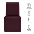 thumbnail image 3 of Emory Upholstered Performance Velvet Dining Side Chair in Mulberry, 3 of 9