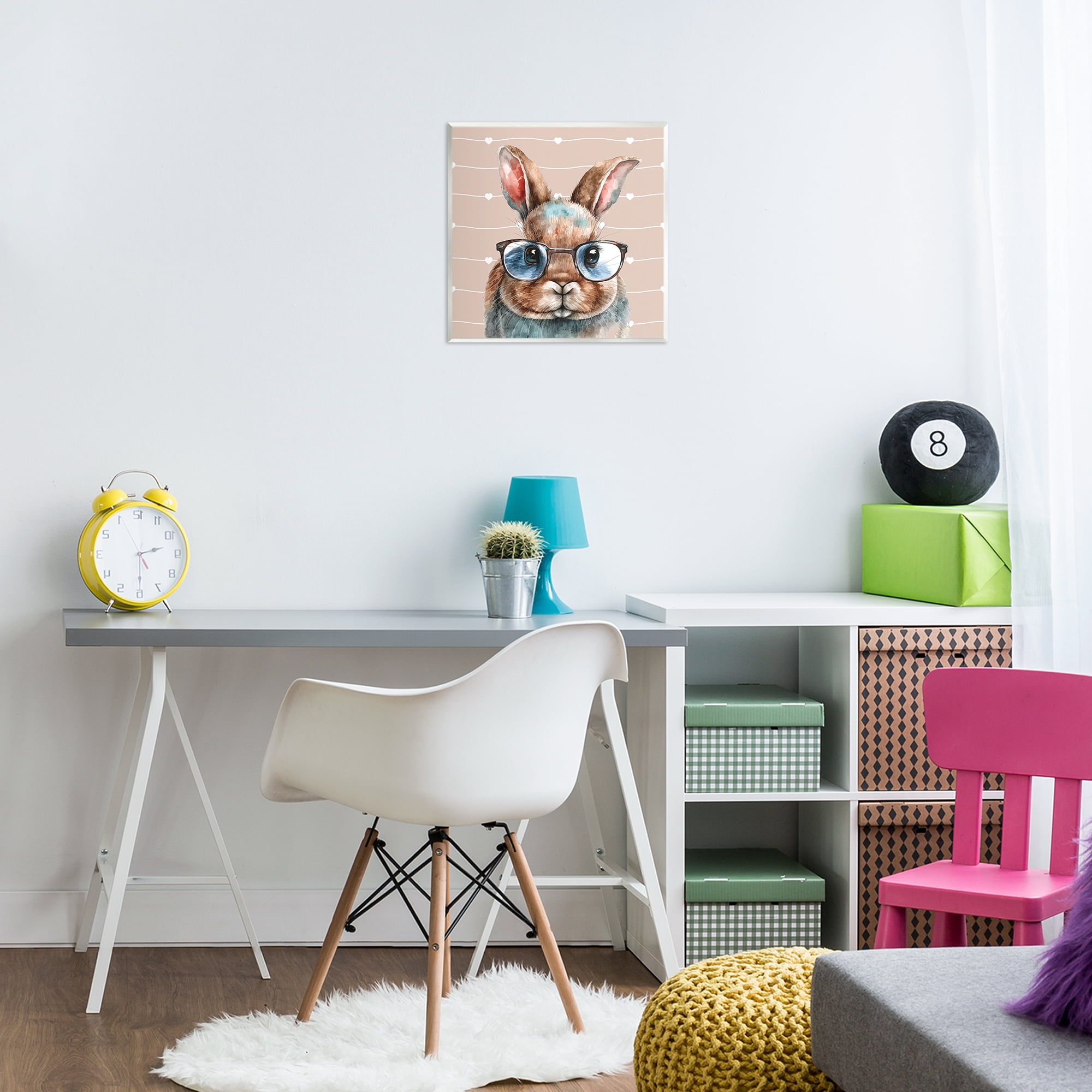 Stupell Industries Buster Rabbit with Specs Wall Plaque Art, design by Yvonne Coleman Burney