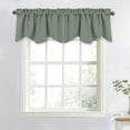 thumbnail image 6 of NICETOWN Room Darkening Window Valances, Solid Thermal Insulated Scalloped Valance Curtains Rod Pocket Privacy Protection Drapes for Basement Bathroom, 4 Panels, 52"x18", Sage Green, 6 of 8