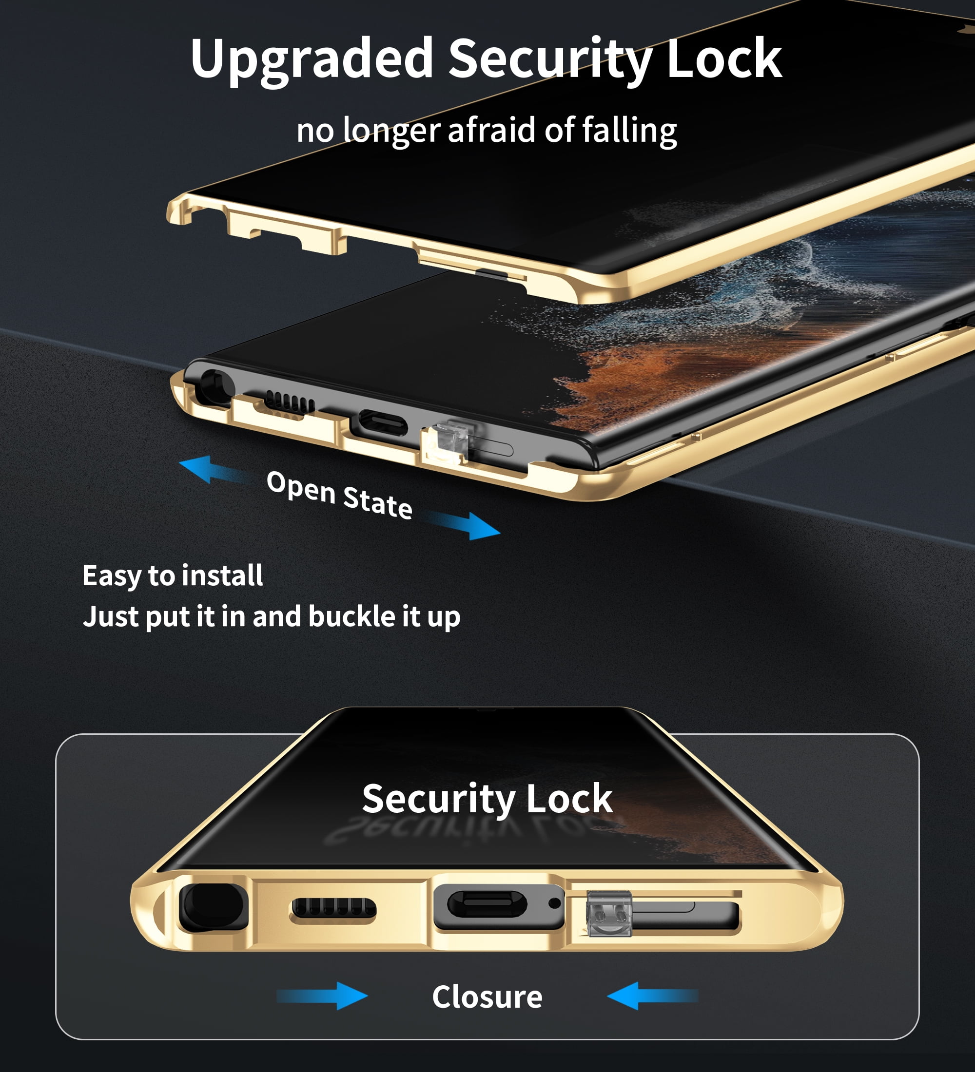 TECH CIRCLE iPhone 15 Case, Anti Peep Magnetic Adsorption Privacy Screen Protector Double Sided Tempered Glass Metal Bumper Frame Anti-Peeping Anti-Spy Cover for Apple iPhone 15 6.1" 2023,Blue
