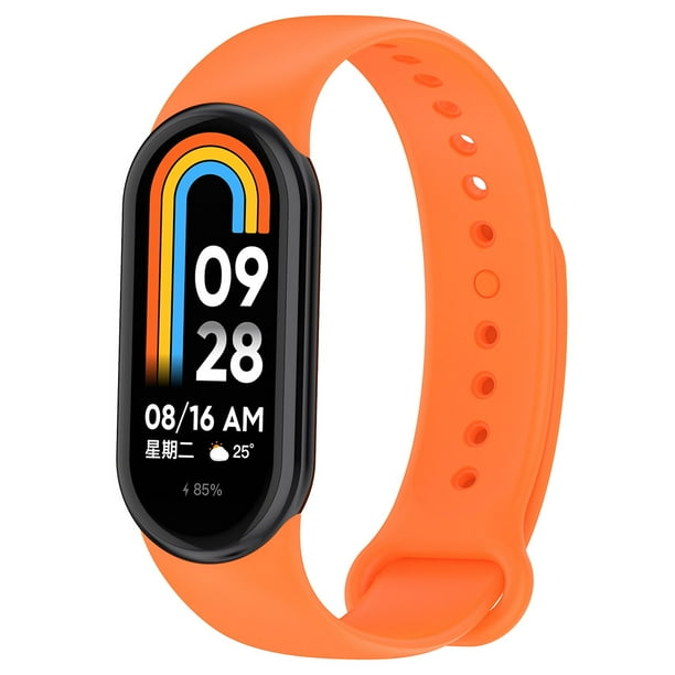 Reloj inteligente pulsera correa de silicona para Xiaomi Mi Band 8 Smart Band (naranja) Ndcxsfigh Para estrenar
