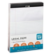 Pen + Gear Wide Ruled Legal Pads, 8.5"x11", White, 50 Sheets, 12 Pack