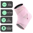 thumbnail image 4 of Toudaret 1Pc High-Elastic Ankle Wrap Ankle Brace Support with Fastener Tape Adjustable Compression Ankle Sleeve, 4 of 8