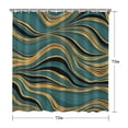 thumbnail image 5 of Teal Gold Marble Pattern Shower Curtain 72"x72" ,Bathroom Decorative Shower Curtains Set with 12 Hooks,Modern Waterproof Washable Shower Curtain, 5 of 6