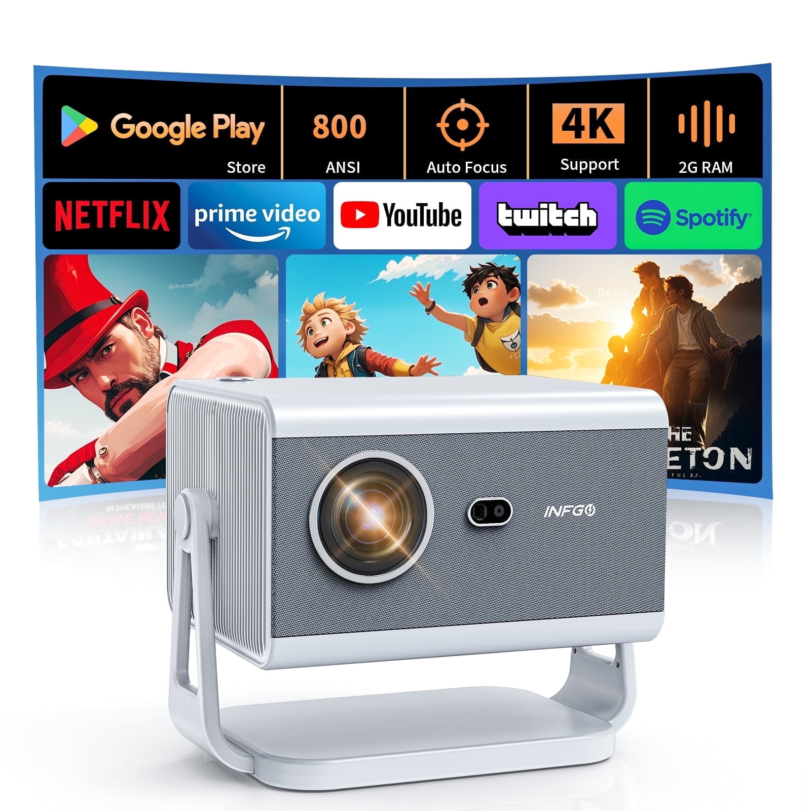 VANKYO GO200 小型プロジェクター VANKYO GO200 Smart Wi-Fi Mini Portable Projector with Bluetooth