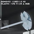thumbnail image 3 of 1.5 Inch PVC Pipe Reamer, Socket Saver Bit, Kit for ABS or PVC DWV Pipe with 1 4in Variable Speed Drill, Plumbing Fitting Saver for Removing SCH 40 From Hub, 3 of 7