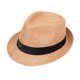 thumbnail image 1 of Sombrero de jazz estilo británico, ala corta, decoración de cinta, transpirable, tipo cubo, de malla., 1 of 8