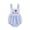 O10-Blue, variant on Glisme 12-18 Months Romper For Girls O Neck Summer Baby Onesies Striped Letter Details Sleeveless Bodysuit Solid Color Jumpsuit Soft Wear Blue