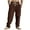 Brown, variant on Gift for Father's Day Summer Fashion Plus Size Sweatpants for Men 2025 Solid Color Casual Elastic Waistband Drawstring Pocket Workwear