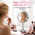thumbnail image 6 of MATEPROX 8" Makeup Mirror with Stand, Swivel Vanity 1X 10X Magnifying Mirror, Silver, 6 of 8