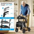 thumbnail image 3 of Rollator Walker Aojin, capacidad de 350 libras, 8 ruedas, 6 niveles de altura, 3 of 7