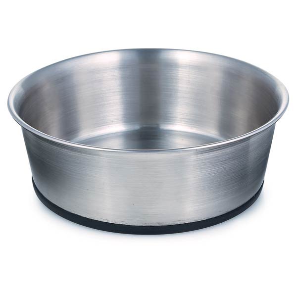 Dog Bowls Rubber Base Non Skid Durable Stainless Steel Food Dish