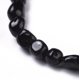 thumbnail image 3 of 1 pulsera de cuentas negras naturales, elástica, multicapa, con piedras pulidas, ideal para hombre y mujer, regalo de bisutería., 3 of 3