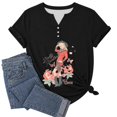 thumbnail image 7 of VNKIDY Womens Vintage Dolly Shirt Short Sleeve V Neck Country Legend Parton Memorial Graphic Tees Casual Country Music Festivals Loose Fit Fall Tops For Women,Size M, 7 of 7