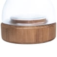 thumbnail image 5 of Northlight Hurricane Glass Candle Holder with Wooden Base - 10.25" - Clear, 5 of 7