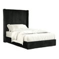 thumbnail image 2 of Furniture of America Cafein Adult Full Extra Tall Tufted Fabric Wingback Mattress Ready Bed, Black, 2 of 6