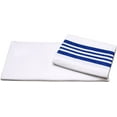 thumbnail image 2 of Luxury Flannel Blanket, Soft, Cozy, Comfortable Heavy Napping/Sleeping Bed Blanket, Lightweight (White with Blue Stripe) by Raymond Clarke (1), 2 of 8