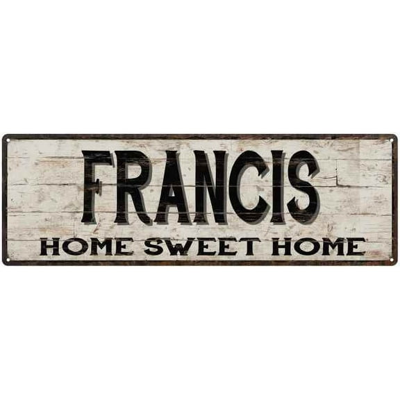 FRANCIS Rustic Home Sweet Home Sign Gift 6x18 Metal Decor 106180084406