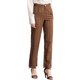 thumbnail image 1 of INSPIRE CHIC Pantalones a cuadros casuales para mujer, bolsillos, pierna recta, trabajo, oficina, pantalones Marrón oscuro negro XL, 1 of 6