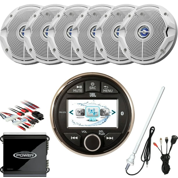 JBL PRV275 Marine GaugeStyle Digital Media Bluetooth Receiver, 6 x