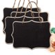 thumbnail image 2 of 4 PCS Mini Decorative Hanging Blackboard Double Sided Chalkboard Wedding Party Table Number Place Tag Message Board Signs Memo Board, 2 of 2