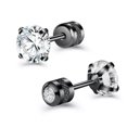 thumbnail image 5 of QQTDFG 1 Pc CZ Crystal Stud Earrings Stainless Steel Earrings Cartilage Helix Piercing-Silver-2mm, 5 of 9