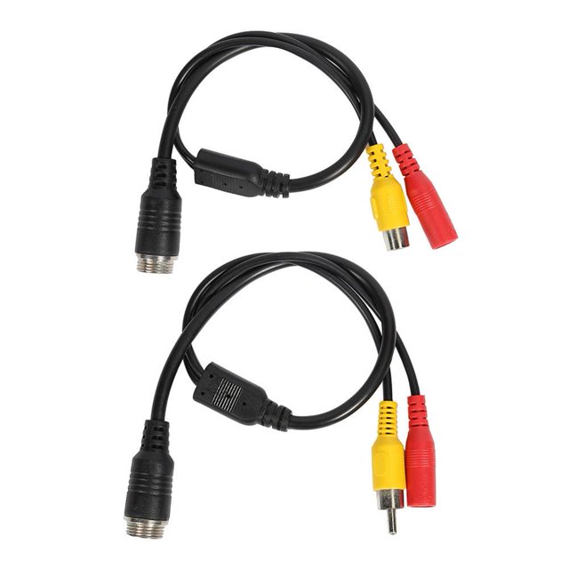 M12 4Pin Aviation Head Male to RCA/DC Female CCTV Camera Adapter Cable (A)