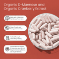 thumbnail image 6 of D-Mannose 1,300 mg with Cranberry Extract Fast-Acting, Flush Impurities, Urinary Tract Health- 100 Veggie Capsules, 6 of 8