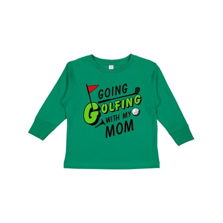 

Inktastic Going Golfing with my Mom- kids golf Boys or Girls Long Sleeve Toddler T-Shirt