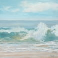 thumbnail image 2 of Casey, Anderson 12x12 Black Ornate Wood Framed with Double Matting Museum Art Print Titled - Soft Aqua Wave, 2 of 4