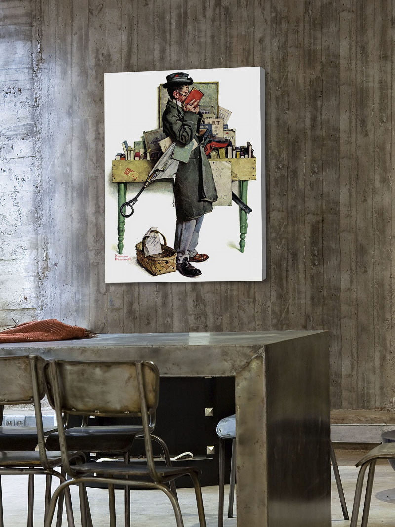 Marmont Hill "Bookworm" by Norman Rockwell Painting Print on Canvas