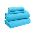 thumbnail image 2 of Superior Solid Flannel Cotton Sheet Set, Twin, Blue, 2 of 10
