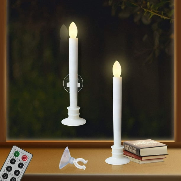 Electric Window Candles Battery Operated Candles With Timers And Remote Walmart Com Walmart Com