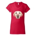 thumbnail image 2 of Wild Bobby, Golden Retriever Cute Gift, Dog Lover, Women Standard V-Neck Tee, Red, Medium, 2 of 4