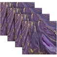 thumbnail image 5 of GZHJMY Soft Reusable Satin Table Decorative Napkins,20x20InX1 PCSPurple Marble,Family Dinner Wedding Banquet, Cocktail Party, Kitchen,Birthday Party, 5 of 7