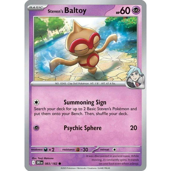 Pokemon Destined Rivals Common Steven's Baltoy #83