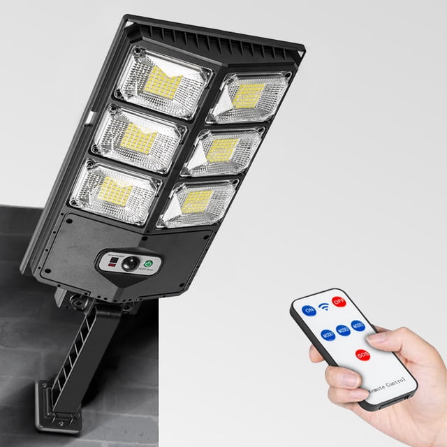 Farolas Solares Lámpara de calle LED con Sensor de movimiento, farolas solares impermeables para jardín y patio