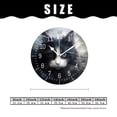 thumbnail image 2 of 10 Inch Wall Clock Battery Operated Silent Clock Decorative for Office, Kitchen, Outdoor, Living Room，Black Cat Kitten Maine Coon Animal Creative, 2 of 4