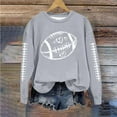 thumbnail image 2 of Uootdi Game Day Long Sleeve Sweatshirt for Women Funny Letter Print Graphic Top Fall Fashion Sports Tops, 2 of 4