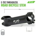 thumbnail image 2 of EVO E-Tec Threadless MTB Bike Stem Bicycle Handlebar for Racing, Road and Mountain Bicycles - ±17 Degrees, 110mm, 2 of 7