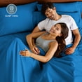 thumbnail image 4 of Bare Home Pillowcase Set - Premium 1800 Collection - Double Brushed - Ultra Soft - Standard Size, Medium Blue, 2 Count, 4 of 8