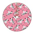 thumbnail image 1 of Fotbe Cute Cartoon Zebra Pattern Christmas Tree Skirt, Tree Skirts Plush Christmas Decorations, Christmas Tree Skirts Xmas Decorations Holiday Party Decor-30", 1 of 6
