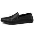 thumbnail image 4 of Men's Casual Loafers Slip On Leather Shoes Comfortable Lightweight Driving Shoes Male Moccasins Classic Penny Loafer Flats Boat Shoes Outdoor Walking Shoes, 4 of 11