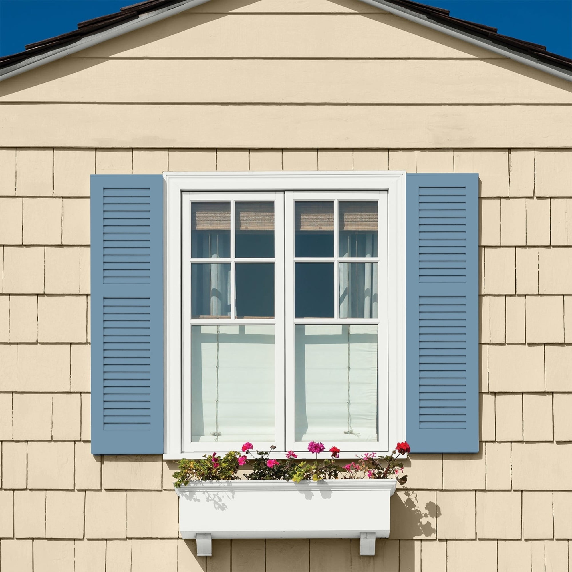 Glidden One Coat American Anthem / Blue Satin Exterior Paint with Primer, 5 Gallon